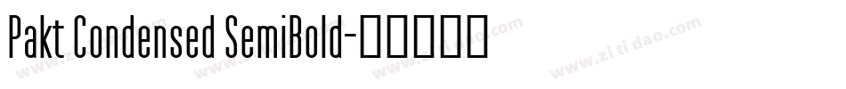 Pakt Condensed SemiBold字体转换